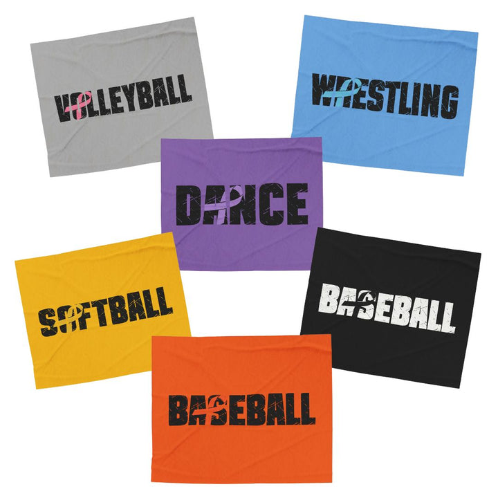 Cancer Ribbon Pick Your Sport Plush Blanket