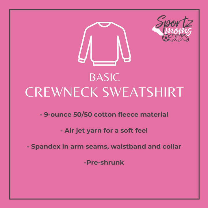 Cancer Collection Pick Your Sport Mom Ribbon & Heart Adult Unisex Crewneck Sweatshirt