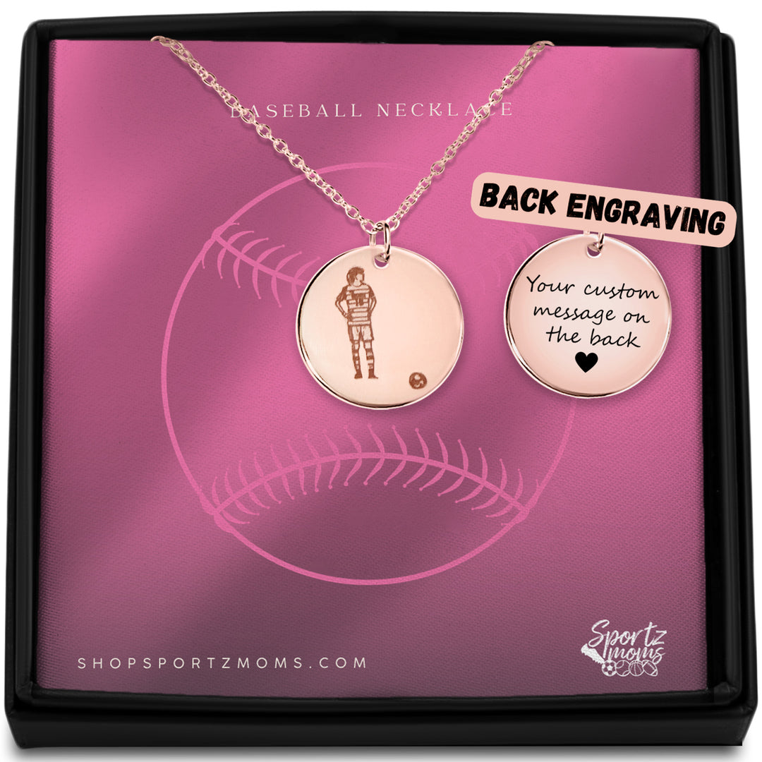 Custom Picture Engraved Coin Necklace