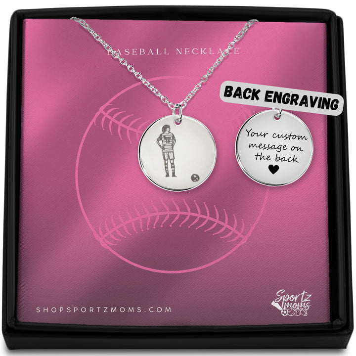 Custom Picture Engraved Coin Necklace