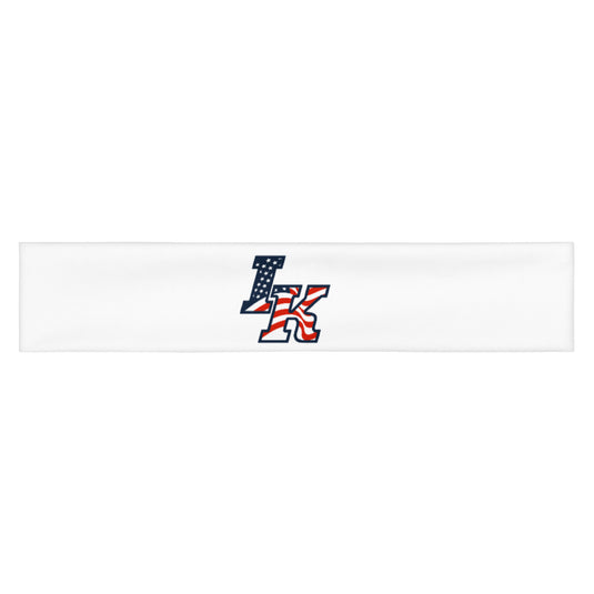 Iron Knights Moisture Wicking Headband White w/Flag Logo