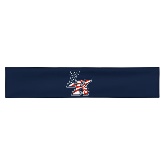 Iron Knights Moisture Wicking Headband Navy w/Flag Logo