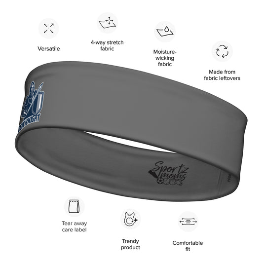 Iron Knights Moisture Wicking Headband Grey w/Knight Logo