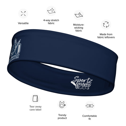 Iron Knights Moisture Wicking Headband Navy w/Knight Logo