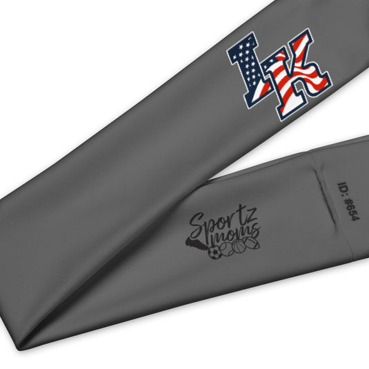 Iron Knights Moisture Wicking Headband Grey w/Flag Logo