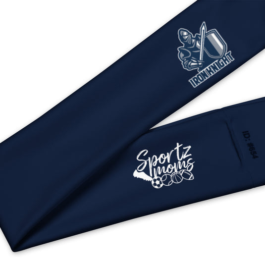 Iron Knights Moisture Wicking Headband Navy w/Knight Logo