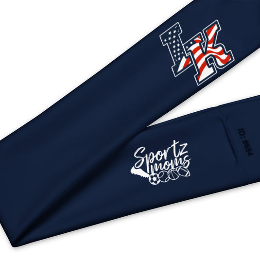 Iron Knights Moisture Wicking Headband Navy w/Flag Logo