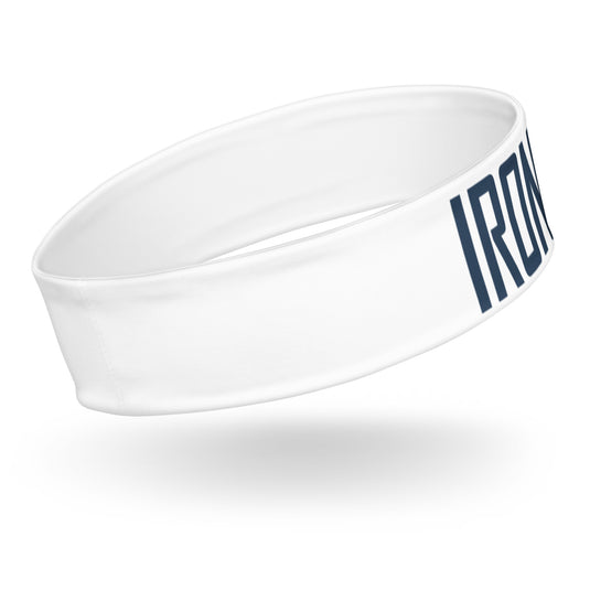 Iron Knights Moisture Wicking Headband White w/Text Only