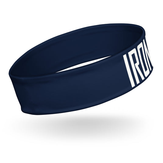 Iron Knights Moisture Wicking Headband Navy w/Text Only