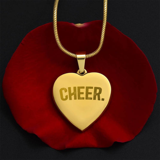 Cheer Rustic Design Heart Necklace