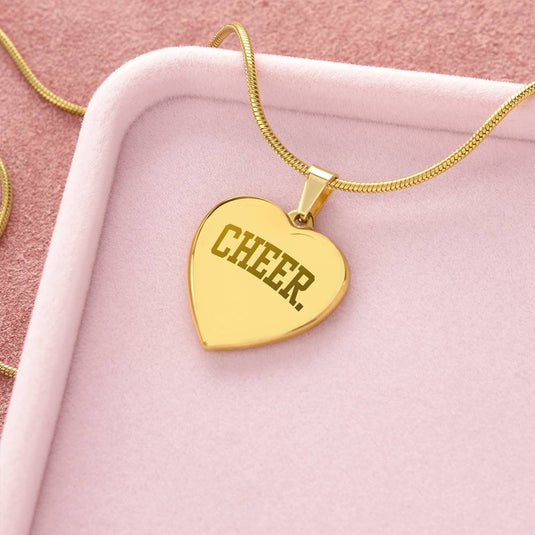 Cheer Tall Design Heart Necklace