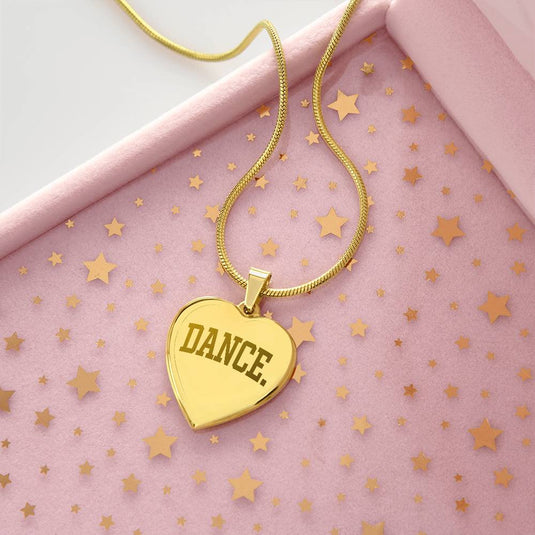 Dance Tall Design Heart Necklace