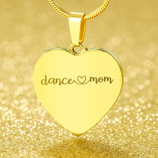 Dance Mom Heart Necklace