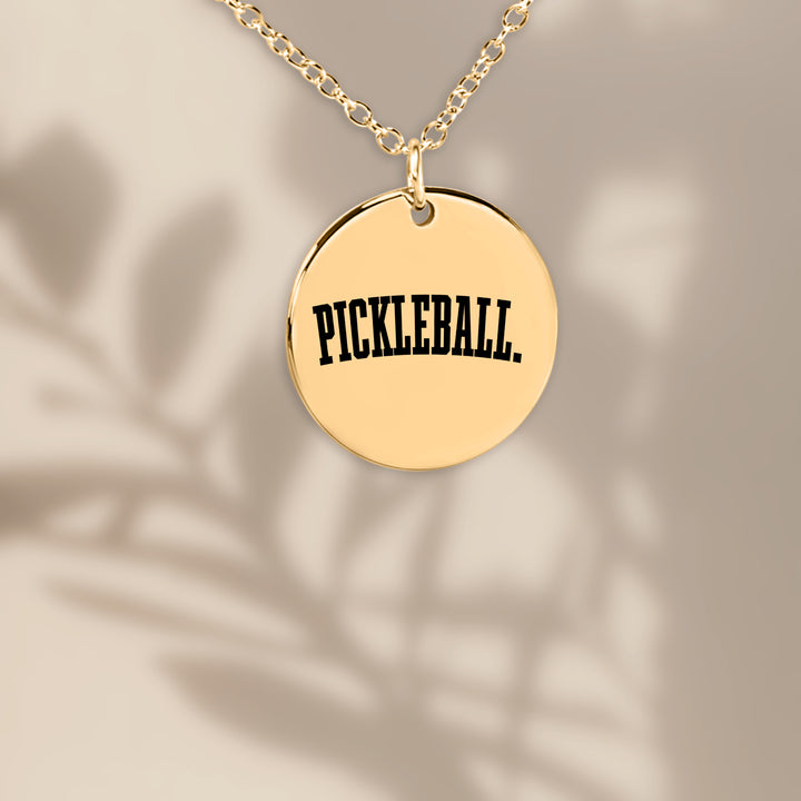 Pickleball Tall Design Coin Necklace