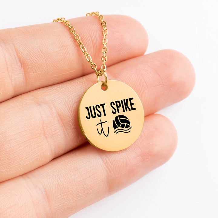 Just Spike It Volleyball Coin Necklace