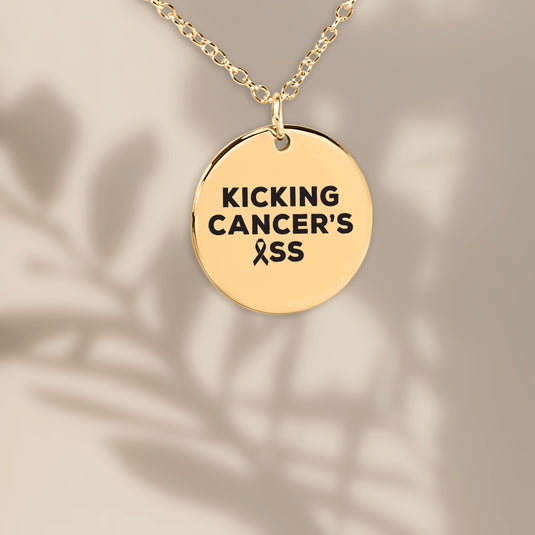 Kicking Cancer's Ass Coin Necklace