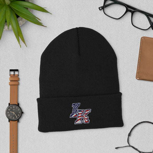 Iron Knights Cuffed Beanie w/Flag Logo