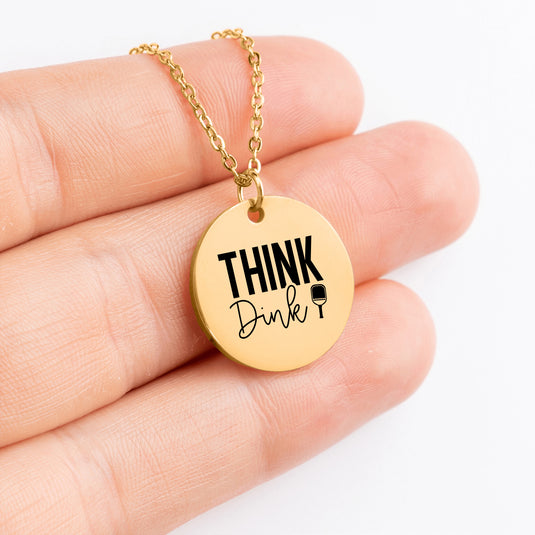 Think Dink Pickleball Coin Necklace