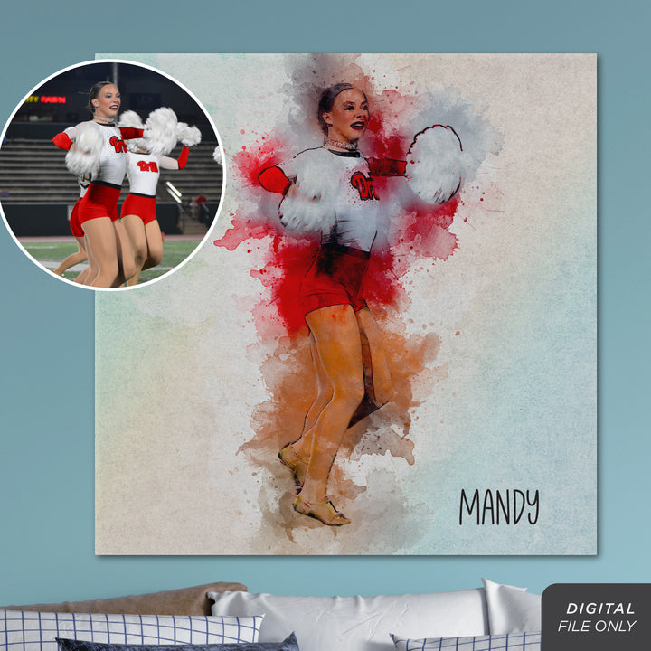 Custom Photo Digital Image - Watercolor Effect