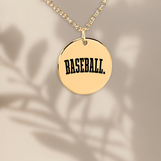 Baseball Tall Design Coin Necklace