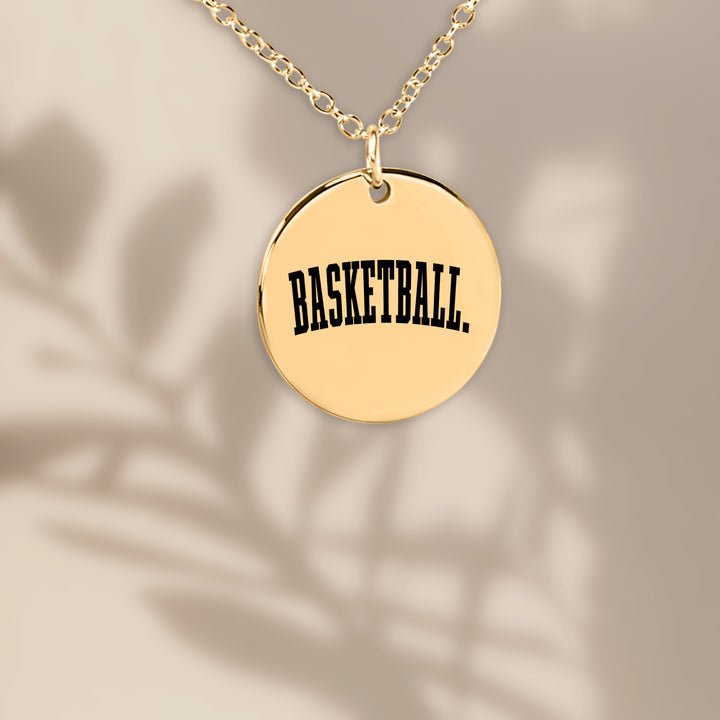 Basketball Tall Design Coin Necklace
