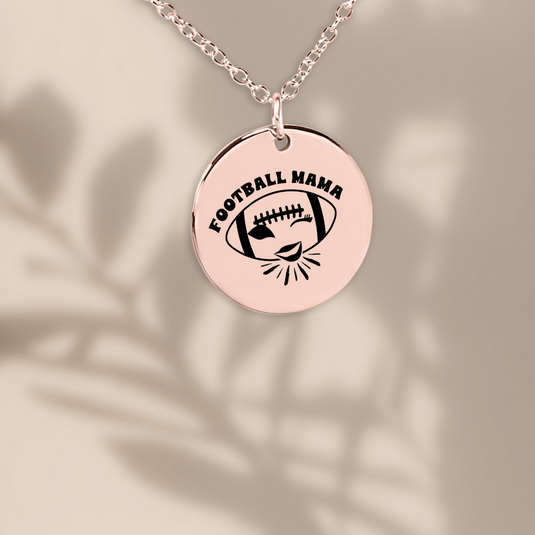 Football Mama Coin Necklace