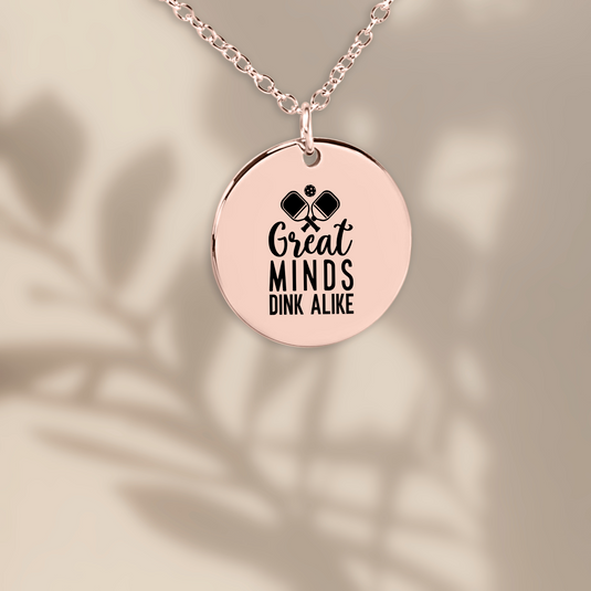 Great Minds Dink Alike Pickleball Coin Necklace