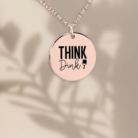 Think Dink Pickleball Coin Necklace