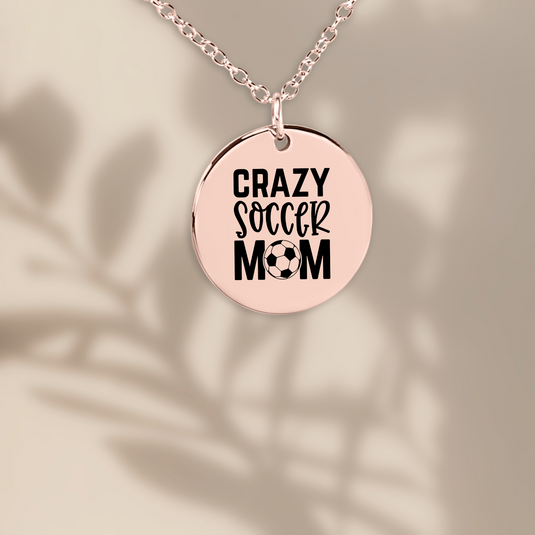 Crazy Soccer Mom Coin Necklace