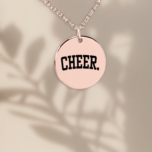 Cheer Tall Design Coin Necklace