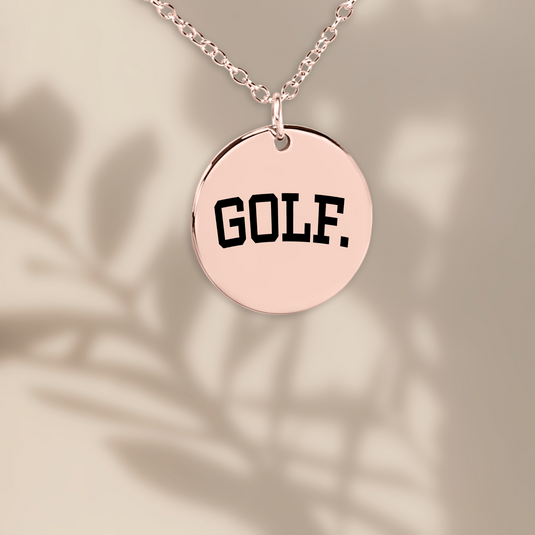 Golf Tall Design Coin Necklace