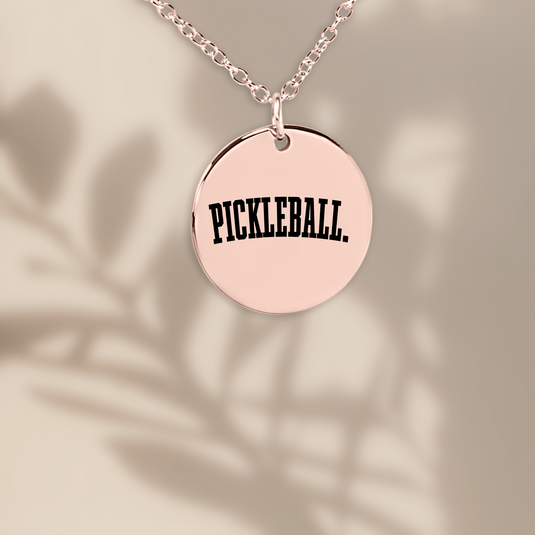 Pickleball Tall Design Coin Necklace