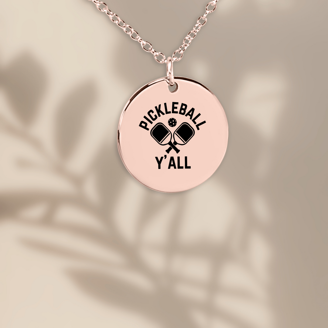 Pickleball Y'All Coin Necklace