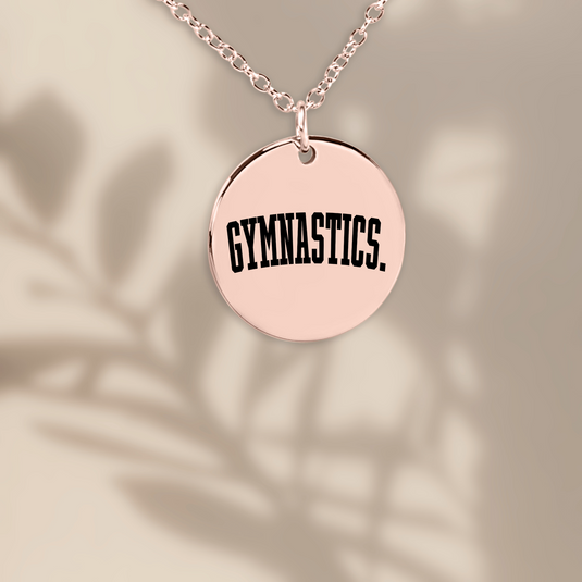 Gymnastics Tall Design Coin Necklace