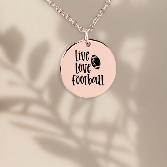 Live Love Football Coin Necklace