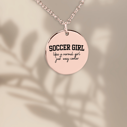 Soccer Girl Coin Necklace