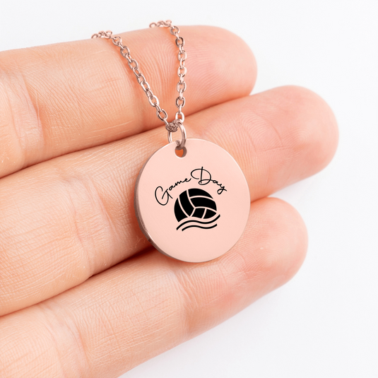 Game Day Volleyball Coin Necklace