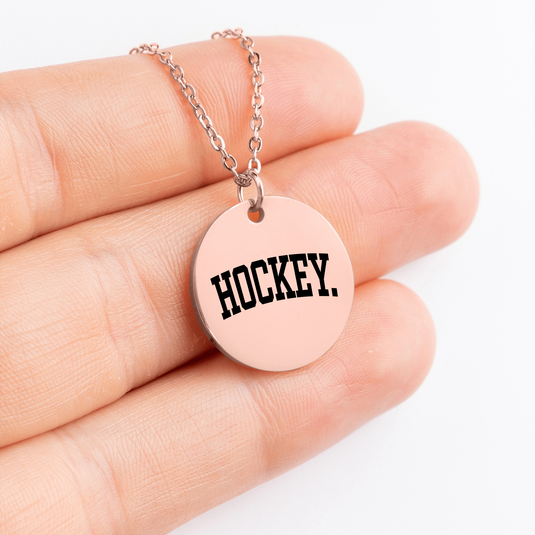 Hockey Tall Design Coin Necklace