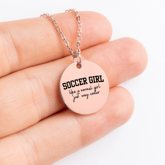 Soccer Girl Coin Necklace