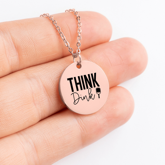 Think Dink Pickleball Coin Necklace