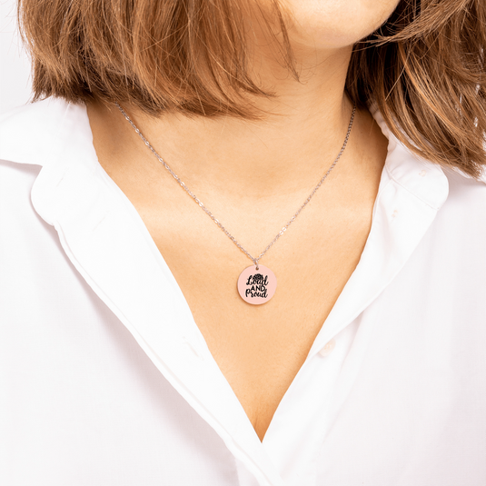 Loud and Proud Cheer Coin Necklace