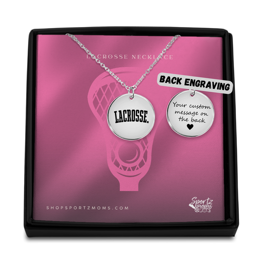 Lacrosse Tall Design Coin Necklace