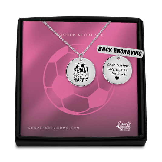 Proud Soccer Mom Coin Necklace