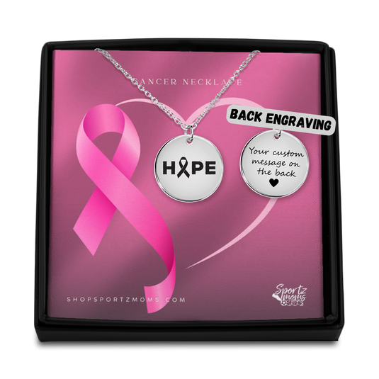 Hope Cancer Ribbon Coin Necklace