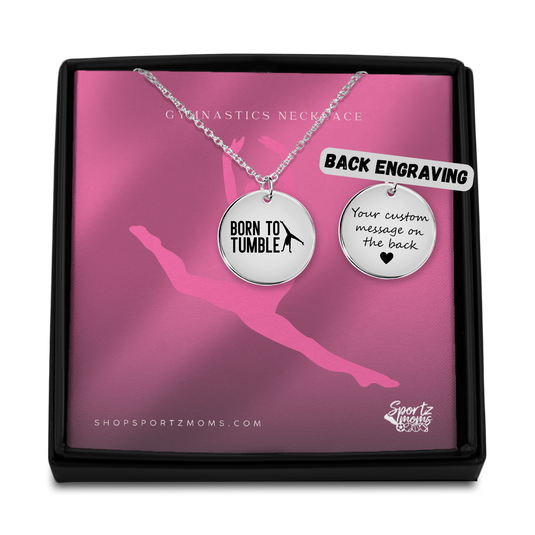 Born To Tumble Gymnastics Coin Necklace