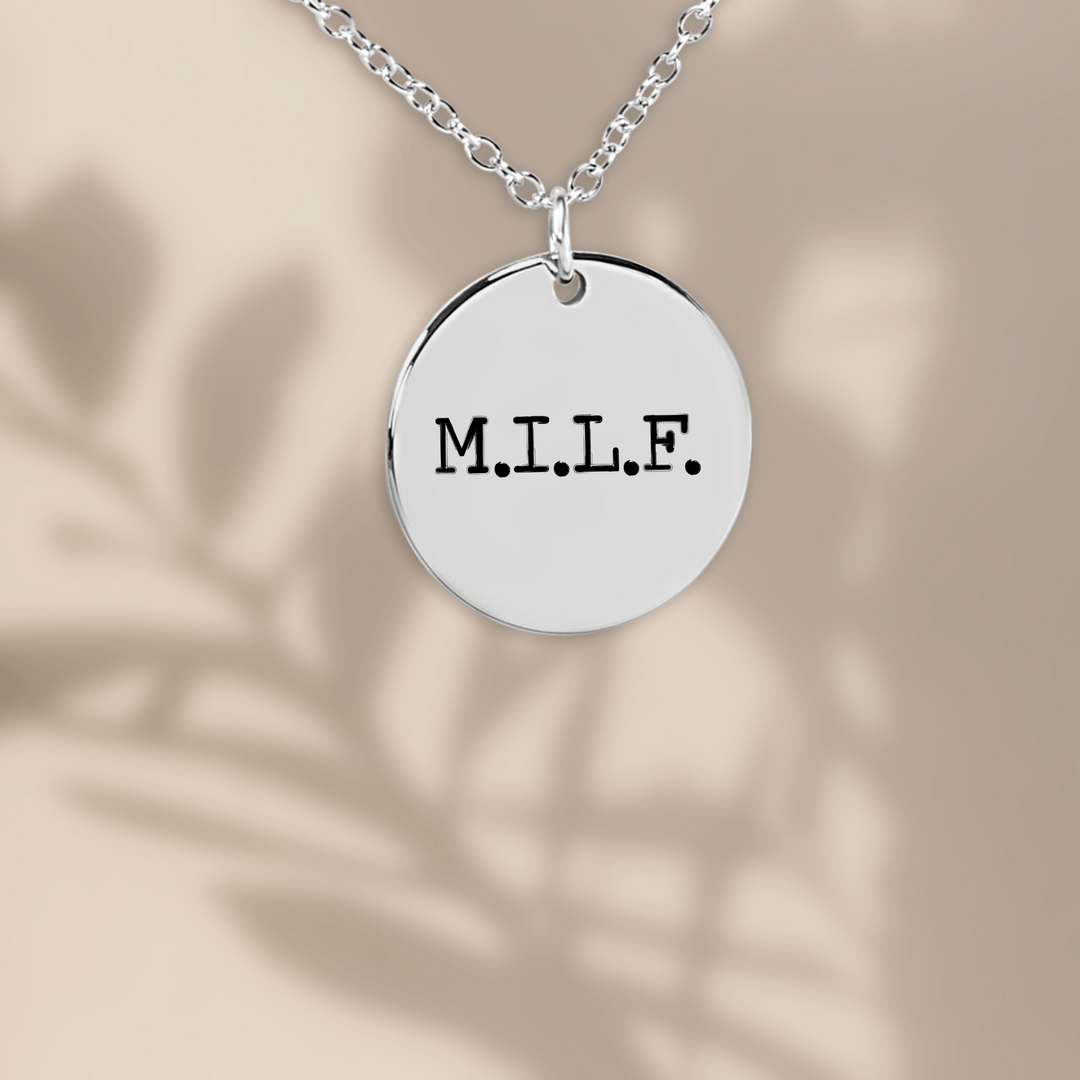 Man I Love Football Typewriter Design Coin Necklace