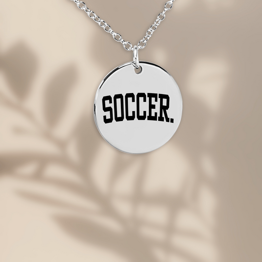 Soccer Tall Design Coin Necklace