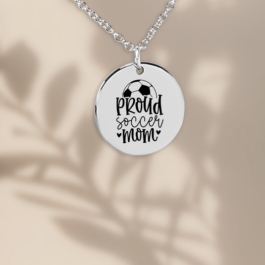 Proud Soccer Mom Coin Necklace