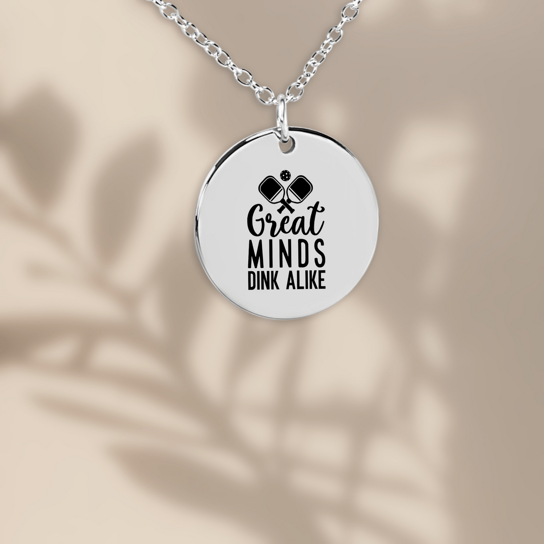 Great Minds Dink Alike Pickleball Coin Necklace