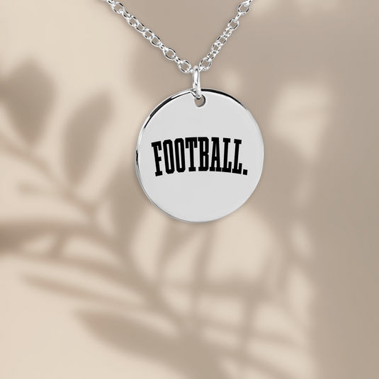 Football Tall Design Coin Necklace